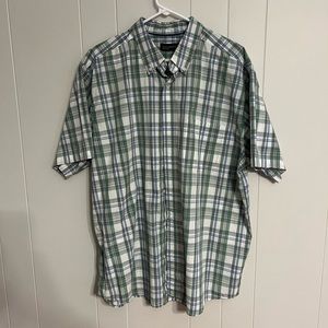 Covington plaid, short‎ sleeve button down size XL